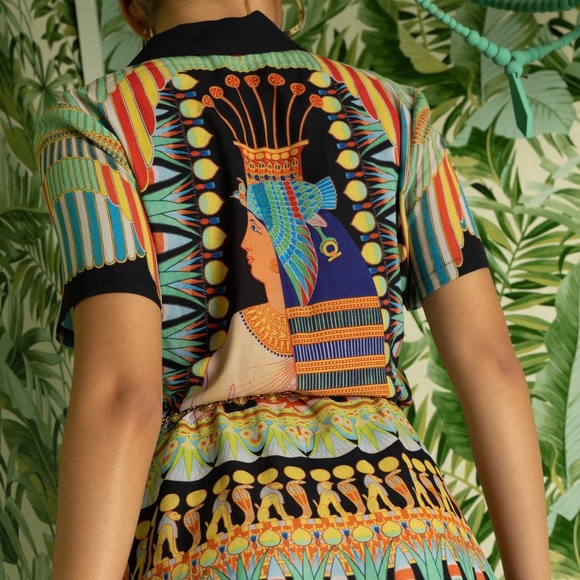 Blackmilk “HISTORY OF EGYPTIAN ART SHIRT DRESS - LIMITED” Size 10 US/14AUST NWT - Picture 7 of 13